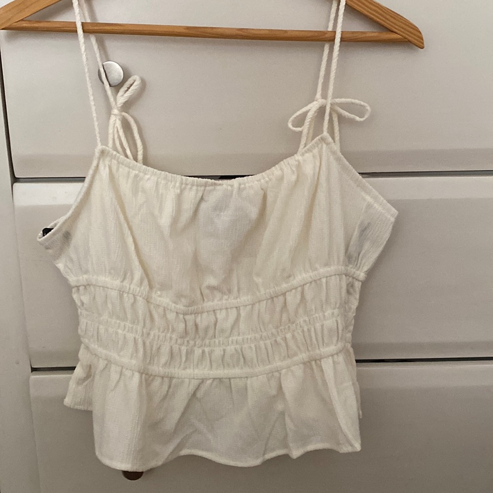 String Ivory tie cami - NWT